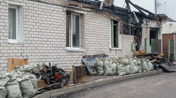 Professional Emergency Fire Cleanup technician working in Bridgeport, TX